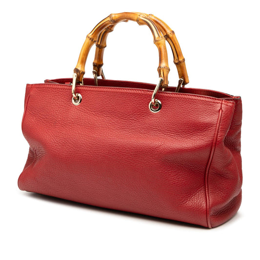 Gucci Medium Calfskin Bamboo Shopper Satchel