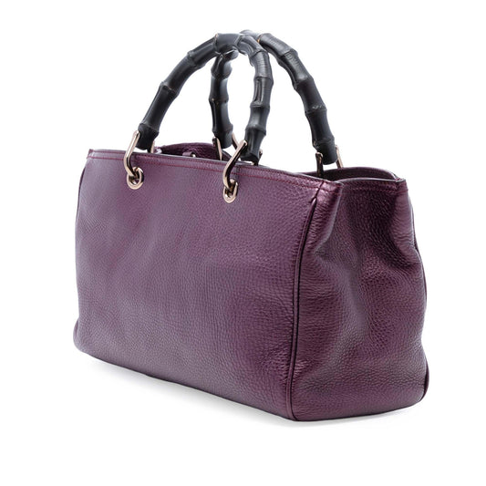 Gucci Medium Calfskin Bamboo Shopper Satchel