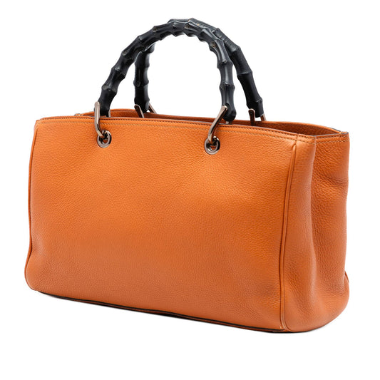 Gucci Medium Calfskin Bamboo Shopper Satchel