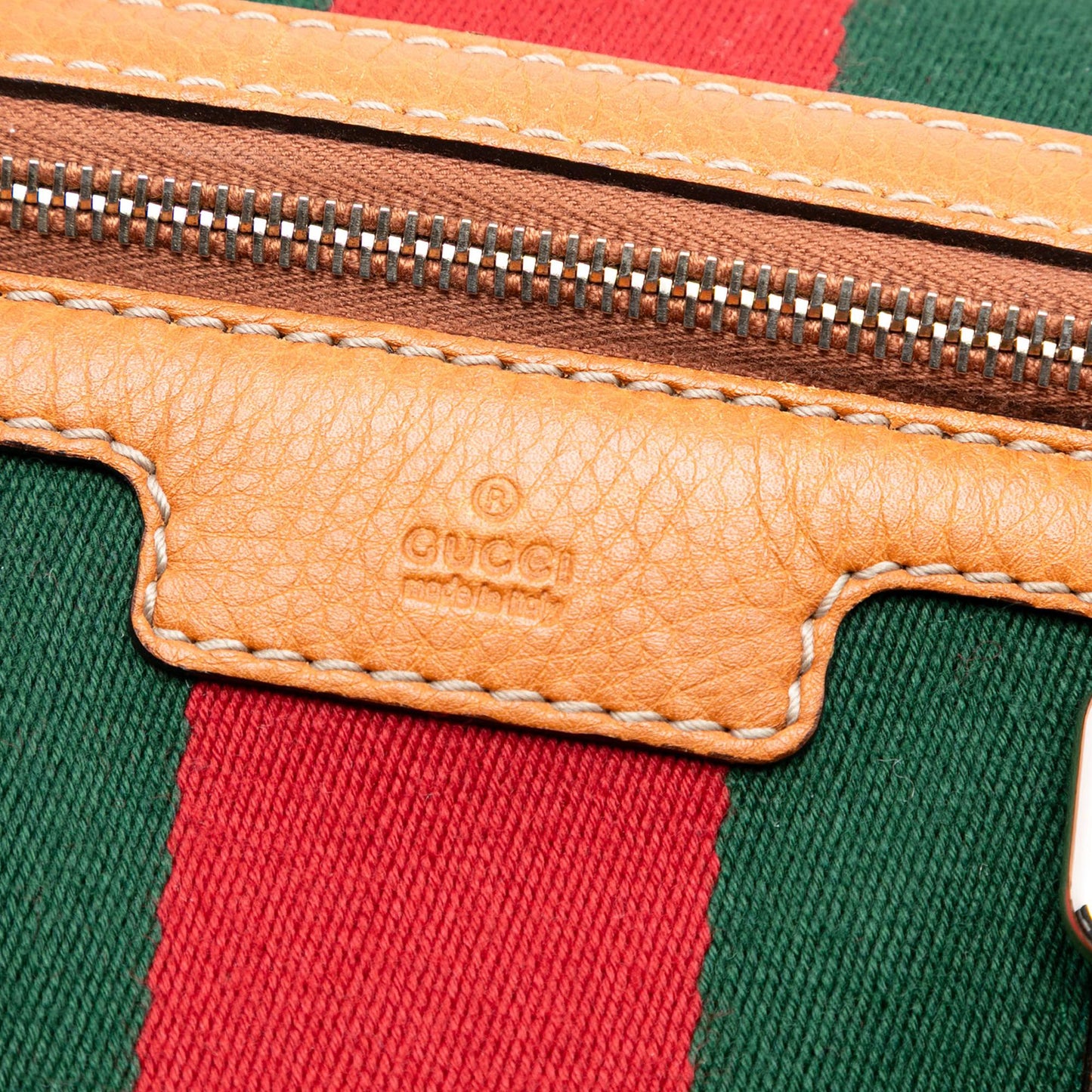 Gucci Medium Calfskin Web Joy Boston Bag