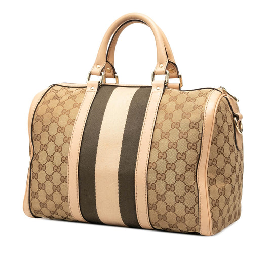 Gucci Medium GG Canvas Web Joy Boston Bag