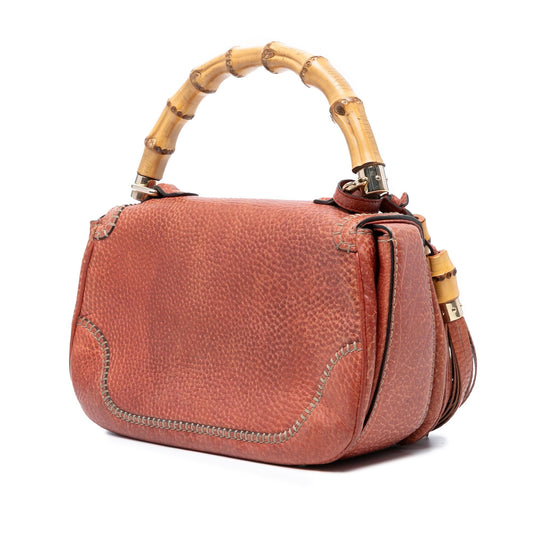Gucci Medium Leather New Bamboo Satchel