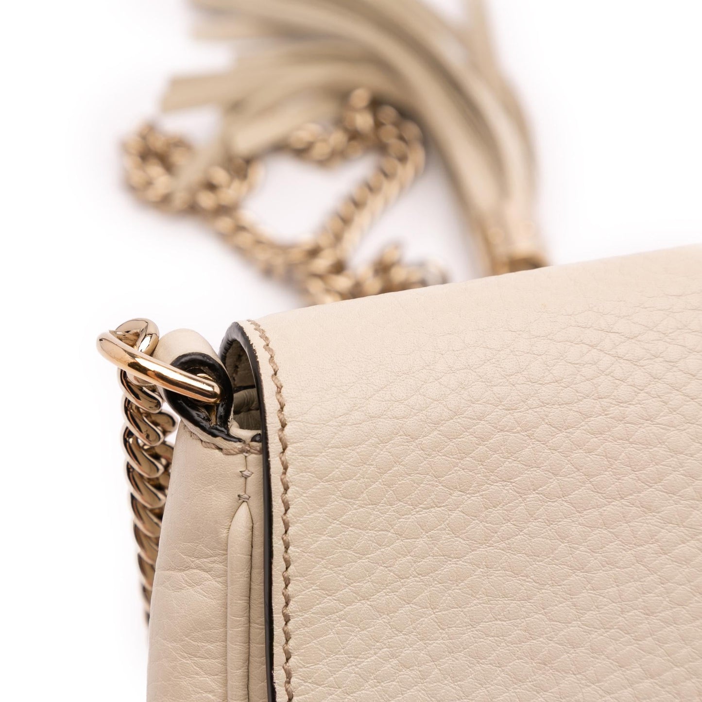 Gucci Medium Leather Soho Chain Flap Crossbody