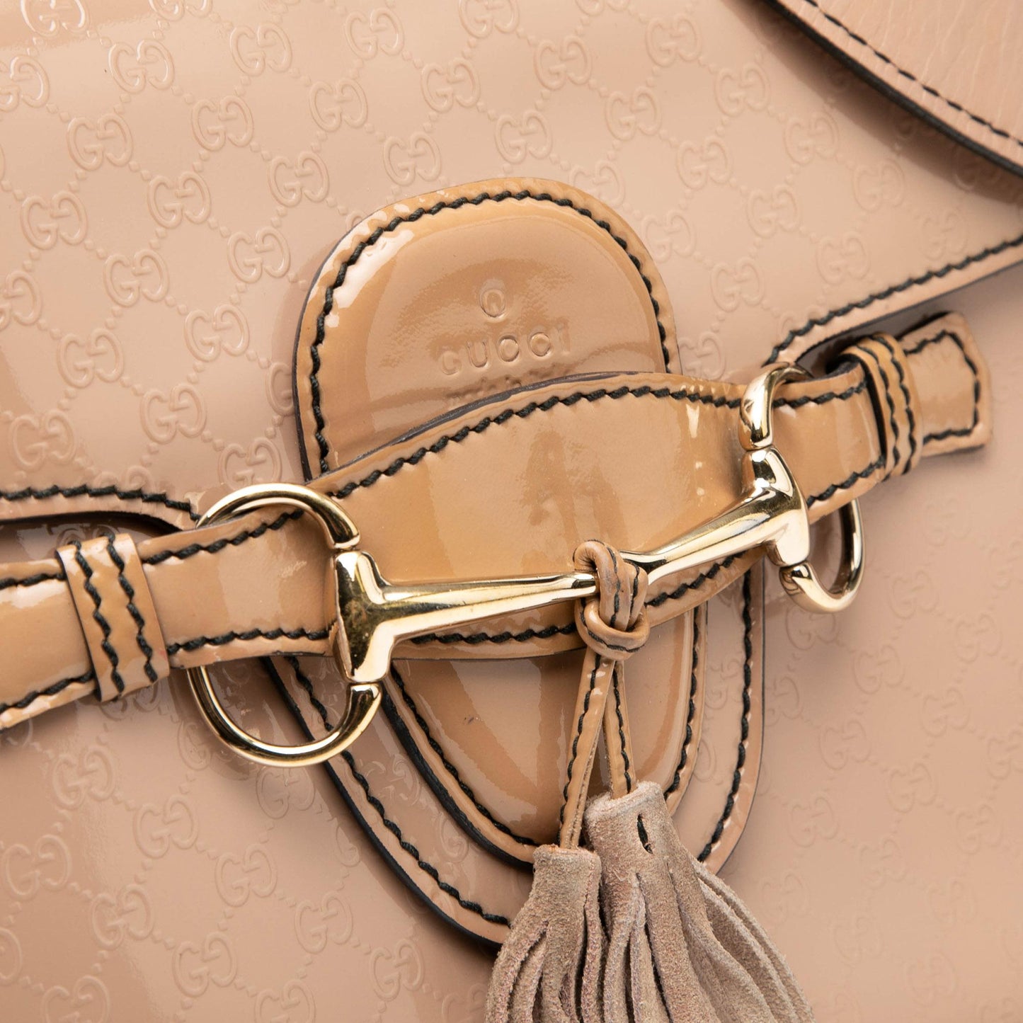 Gucci Medium Microguccissima Patent Emily Shoulder Bag