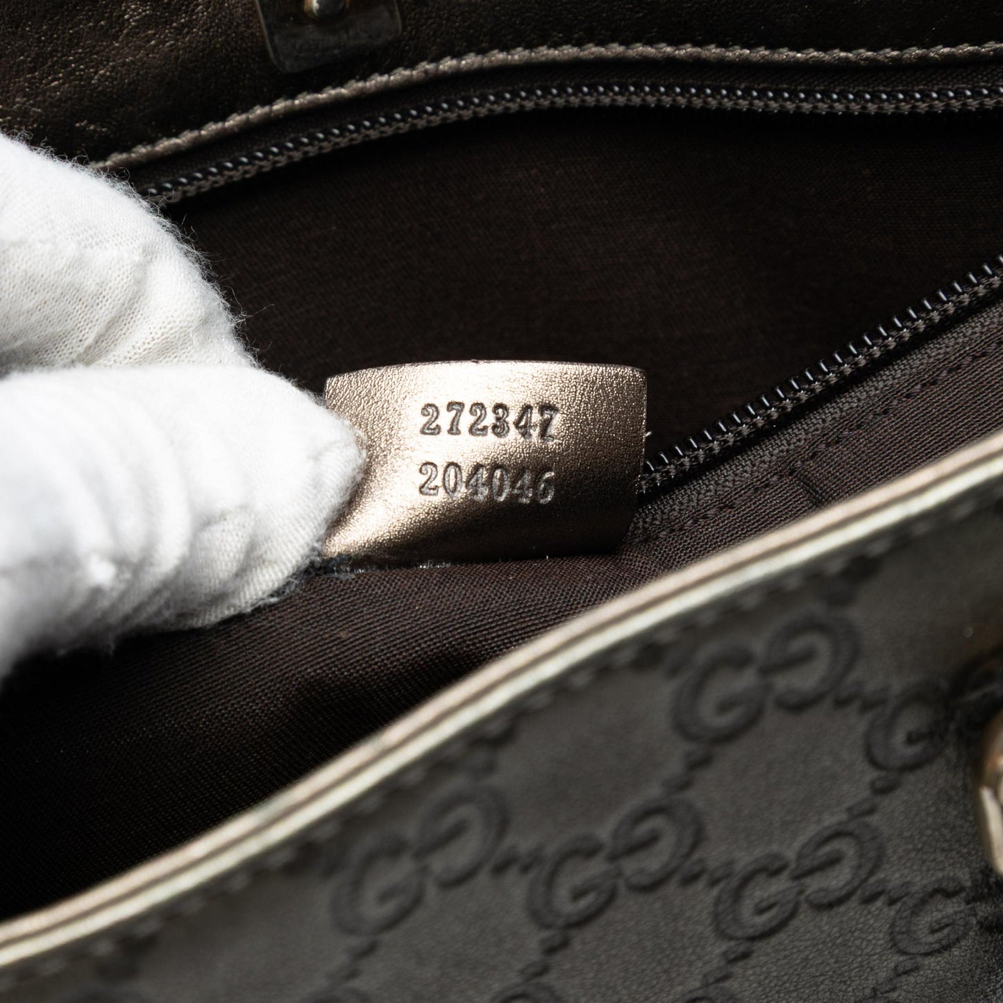 Gucci Metallic Guccissima Tote