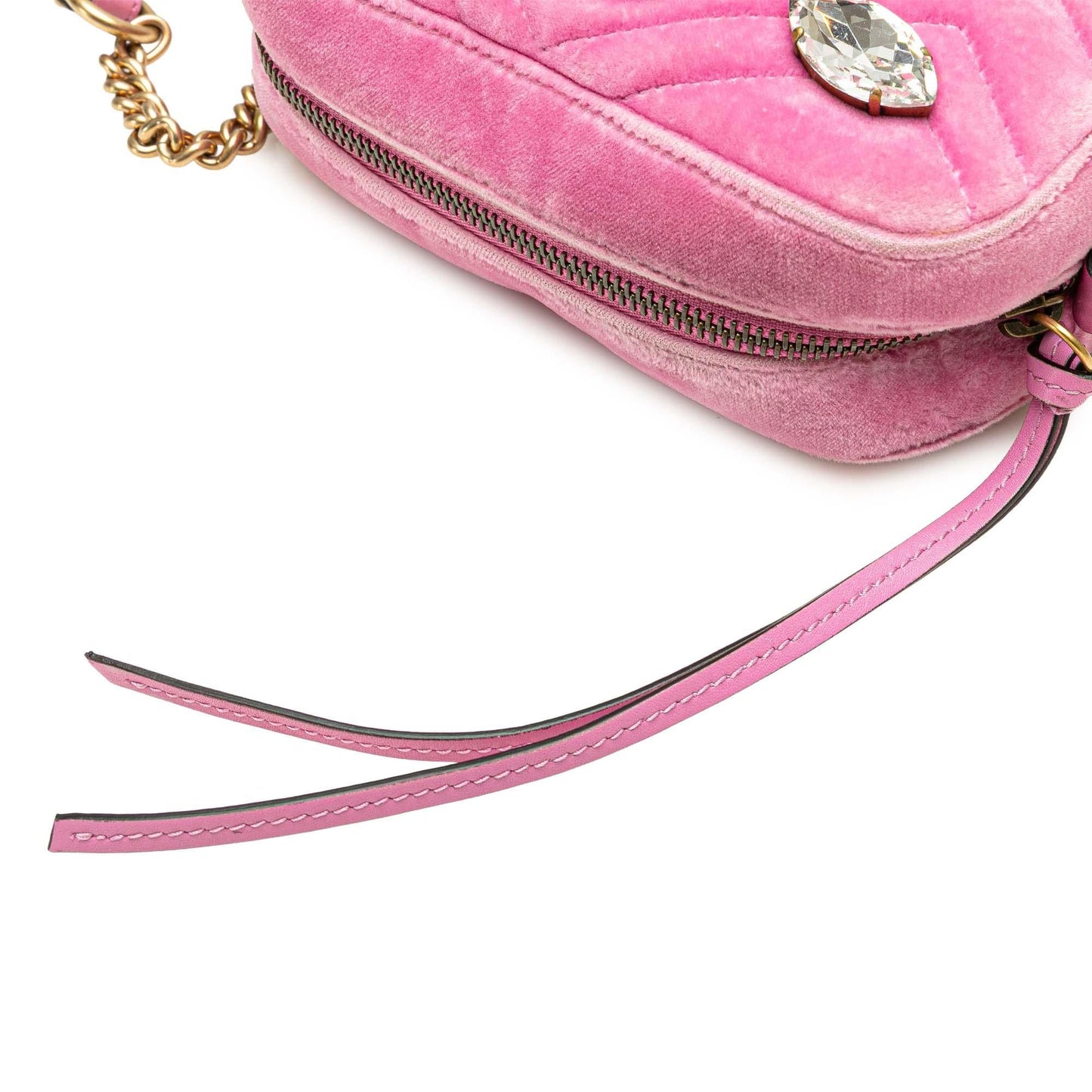 Gucci Mini GG Marmont Crystal Embellished Matelasse Velvet Crossbody