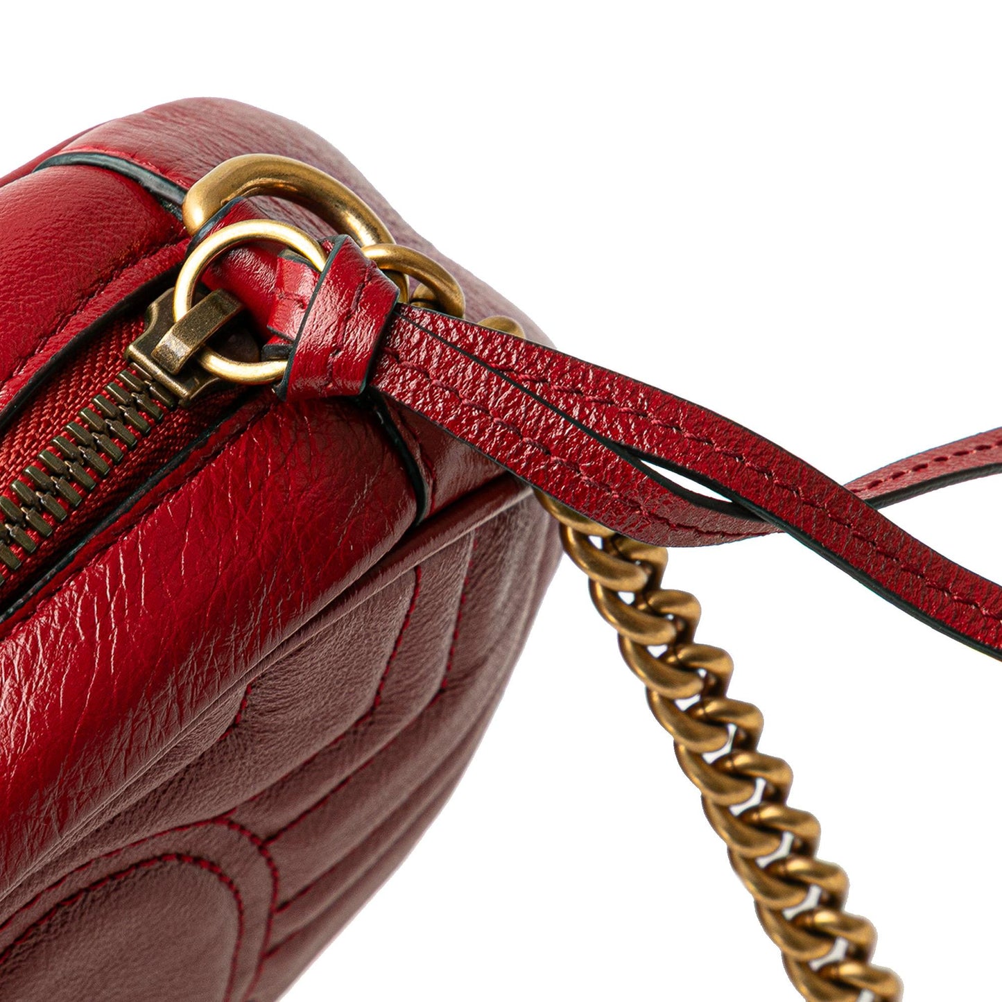 Gucci Mini GG Marmont Matelasse Leather Round Crossbody