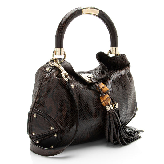 Gucci Python Indy Medium Satchel