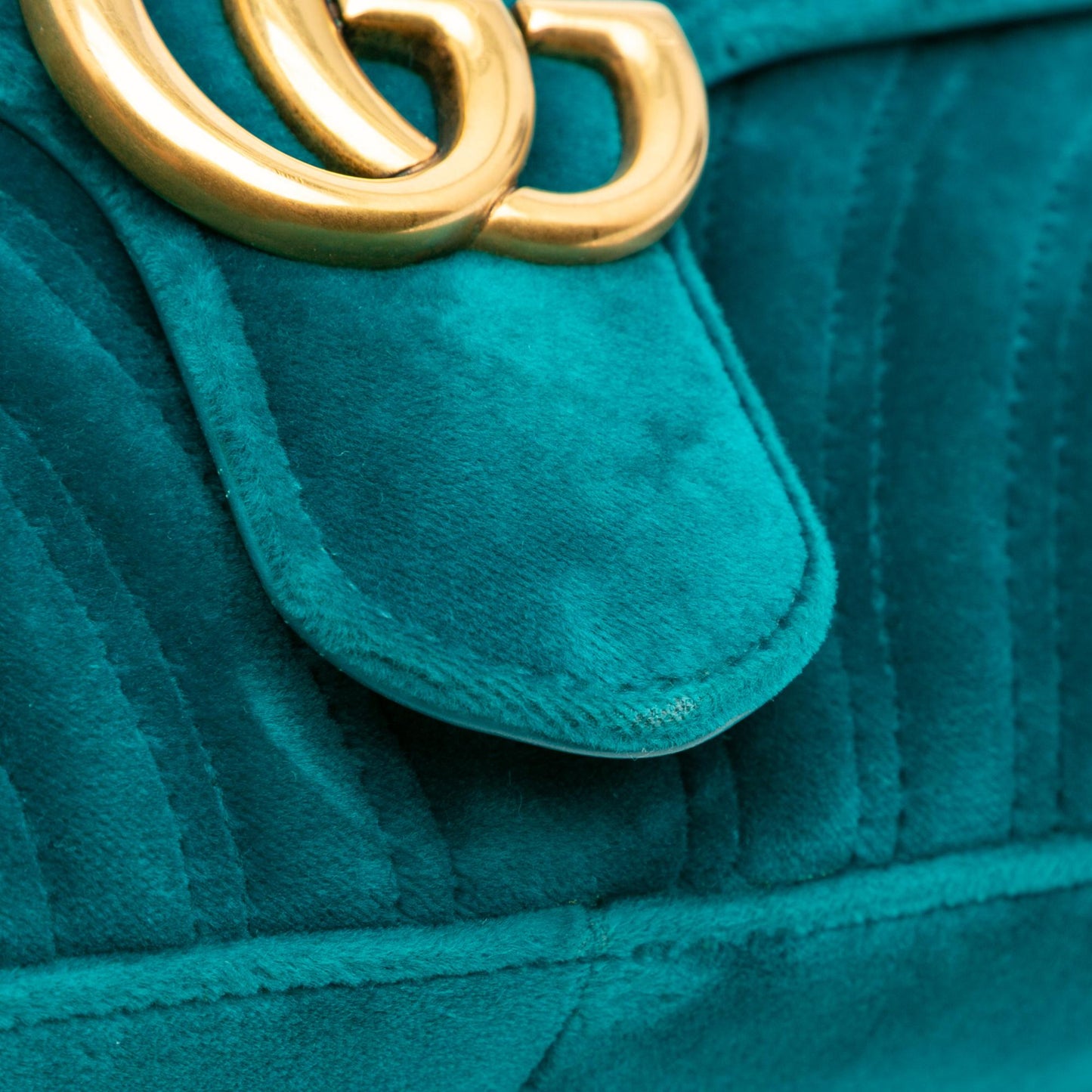 Gucci Small GG Marmont Matelasse Velvet Flap Crossbody