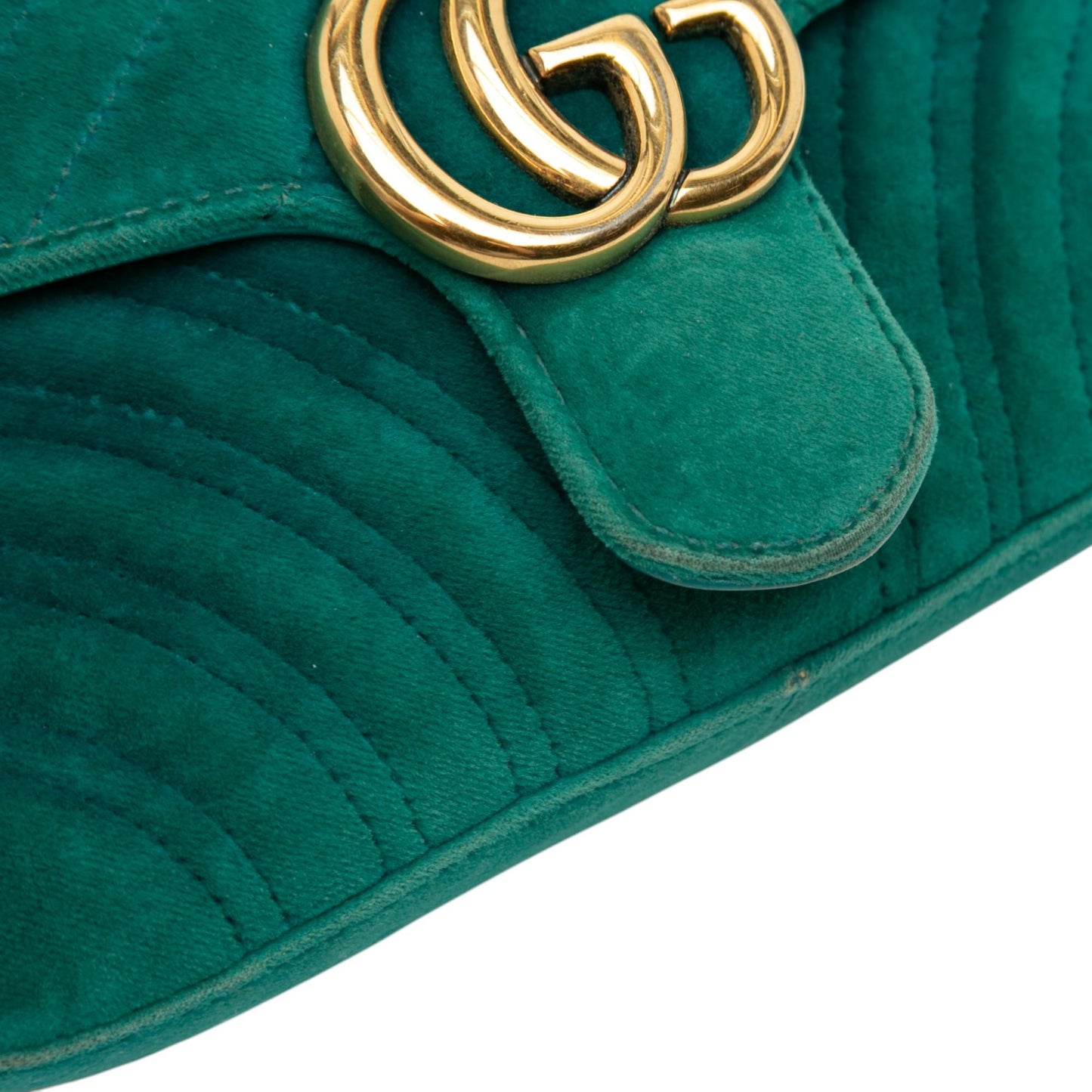 Gucci Small GG Marmont Matelasse Velvet Shoulder Bag