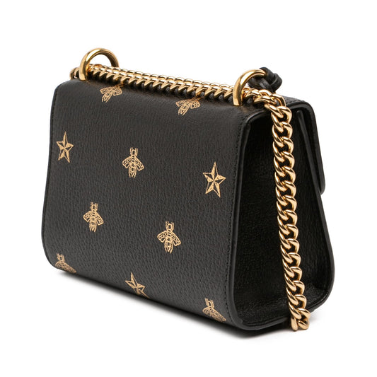 Gucci Small Leather Bee Star Padlock Crossbody