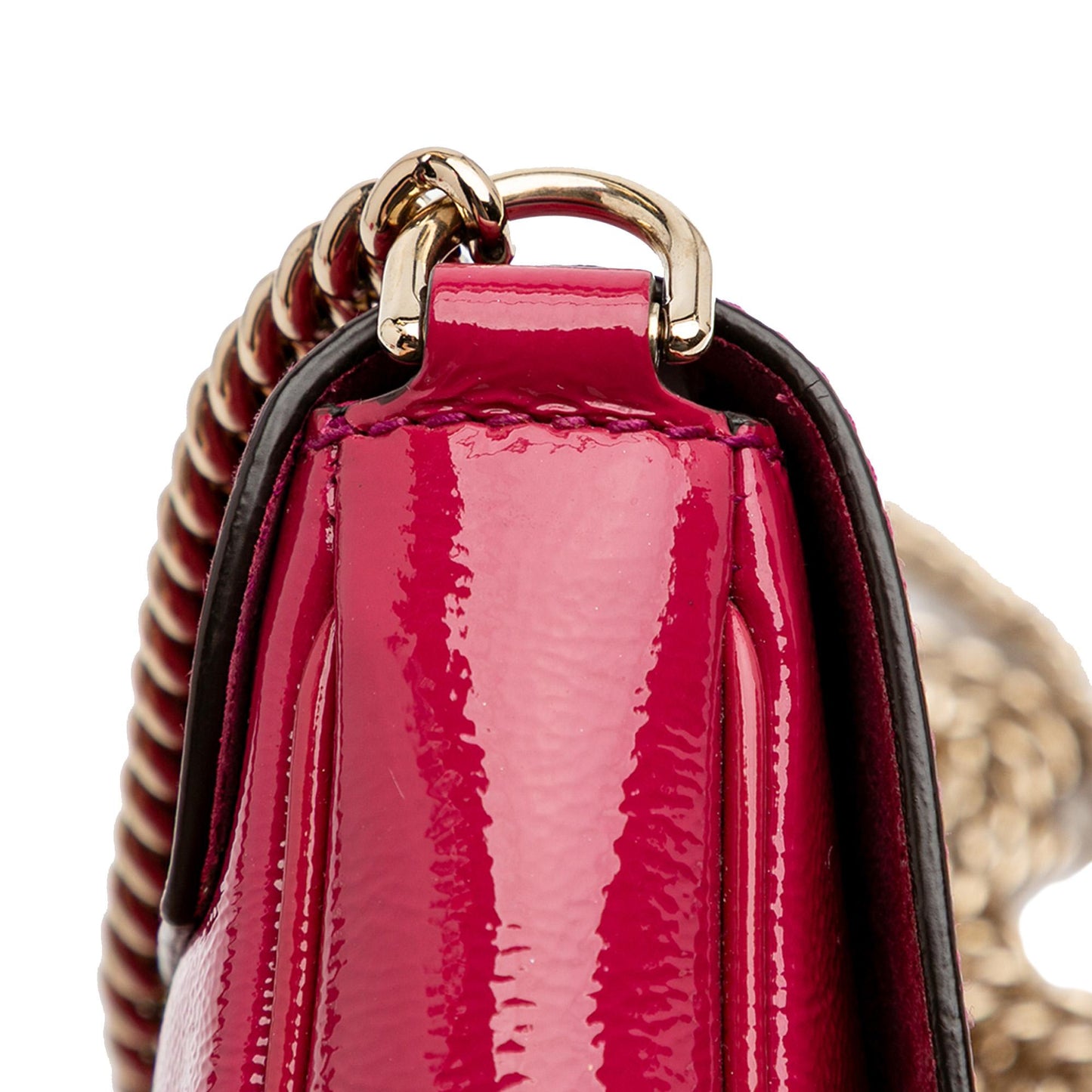 Gucci Small Patent Soho Chain Flap Crossbody