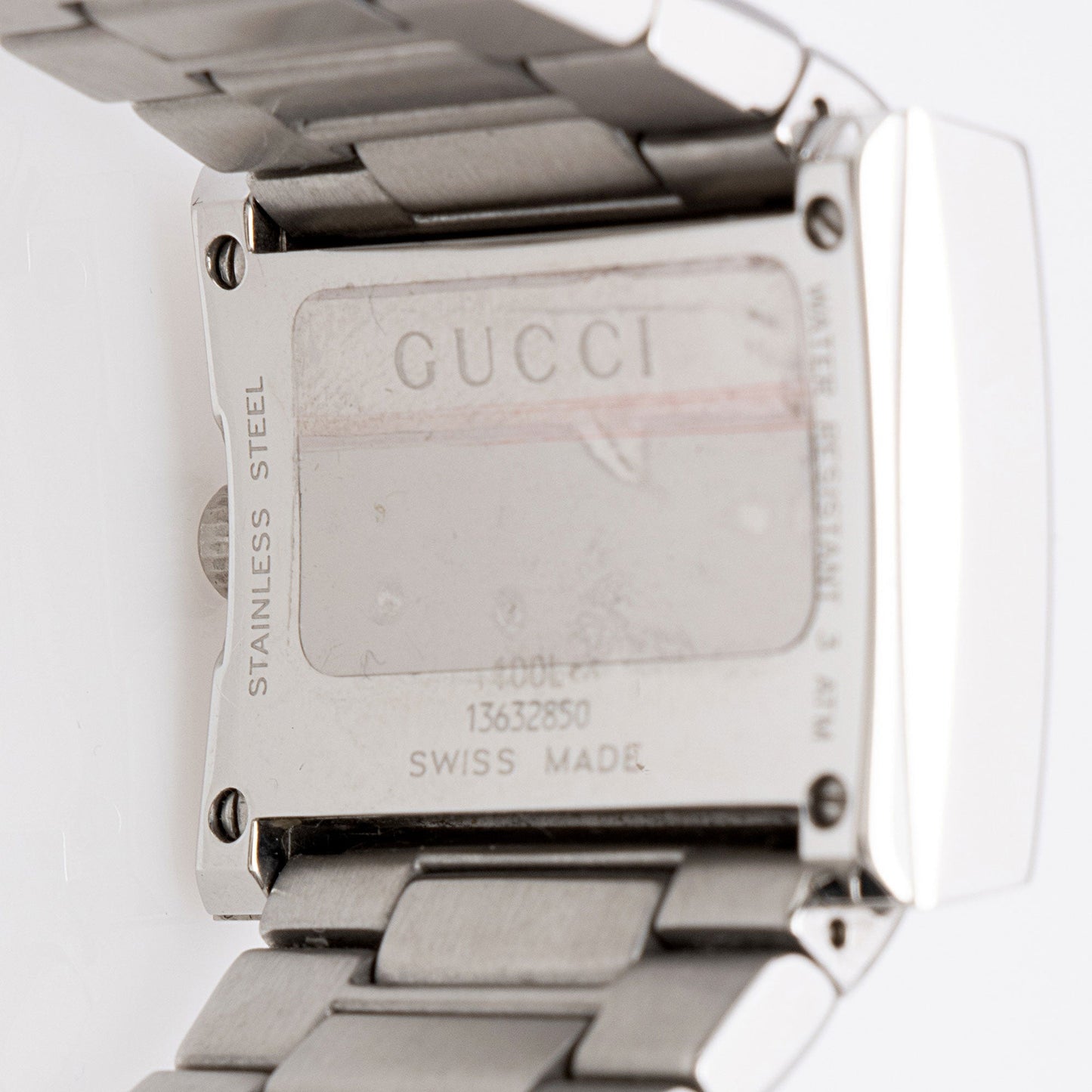 Gucci Stainless Steel Rectangular G Watch (SHF-eHi0YN)