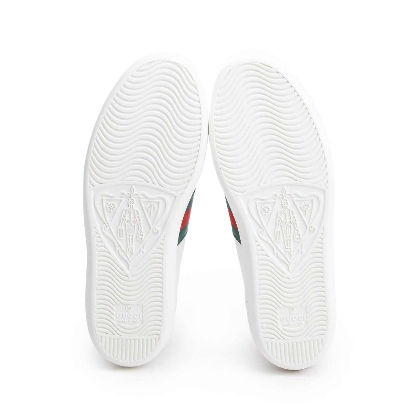 Gucci White Leather Web Women's Ace Sneakers, Size 37