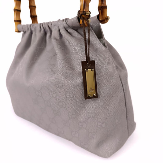 Luxury Gucci Trending 2025 Luxury Gucci Trending 2025 Bamboo GG handbag in lilac canvas - '10s