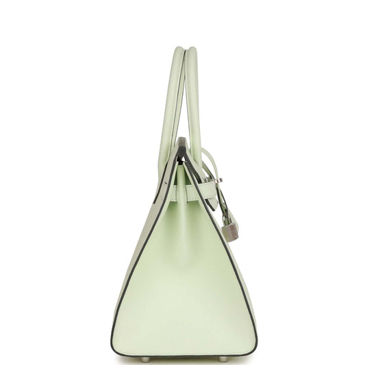 Luxury Hermes Birkin Sellier 30 Vert Fizz Epsom Palladium Hardware