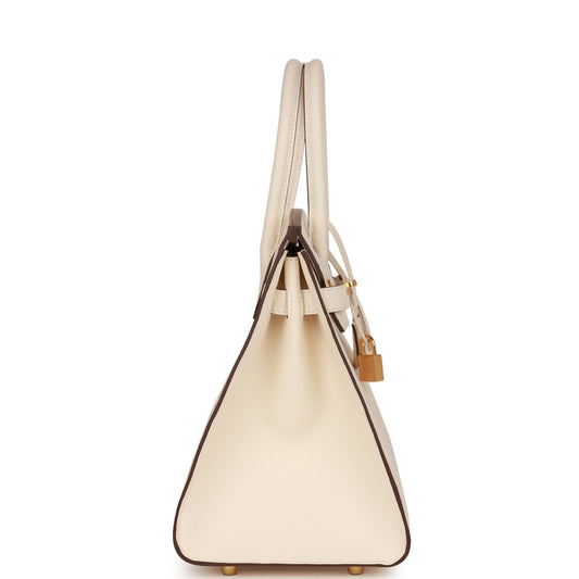 Luxury Hermes Birkin Sellier 30 Nata Epsom Gold Hardware