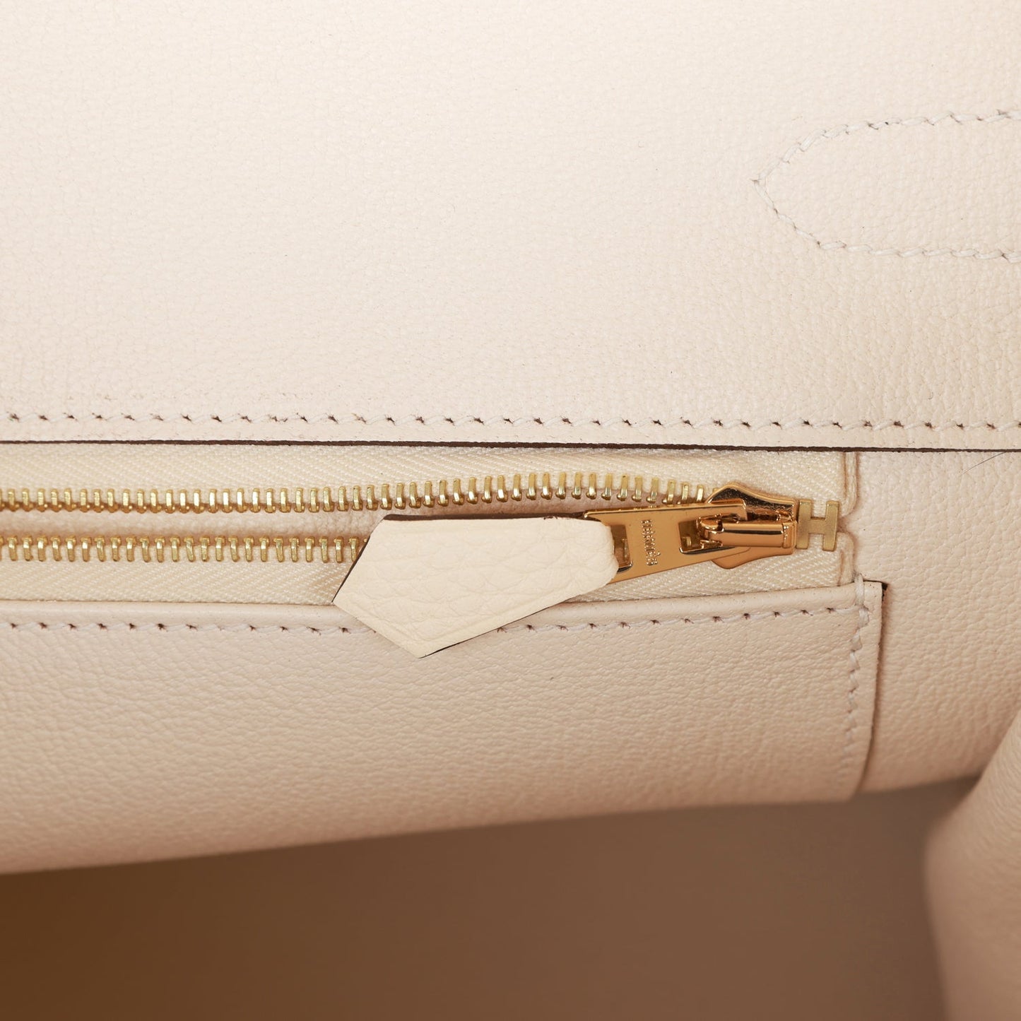Luxury Hermes Birkin 35 Nata Togo Gold Hardware