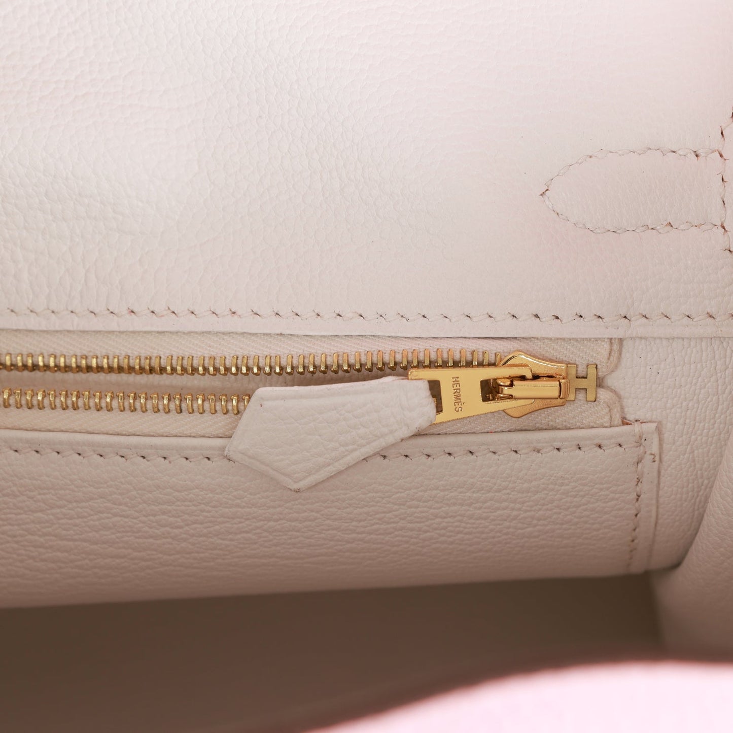 Luxury Hermes Special Order (HSS) Birkin 25 Rose Sakura and White Clemence Gold Hardware