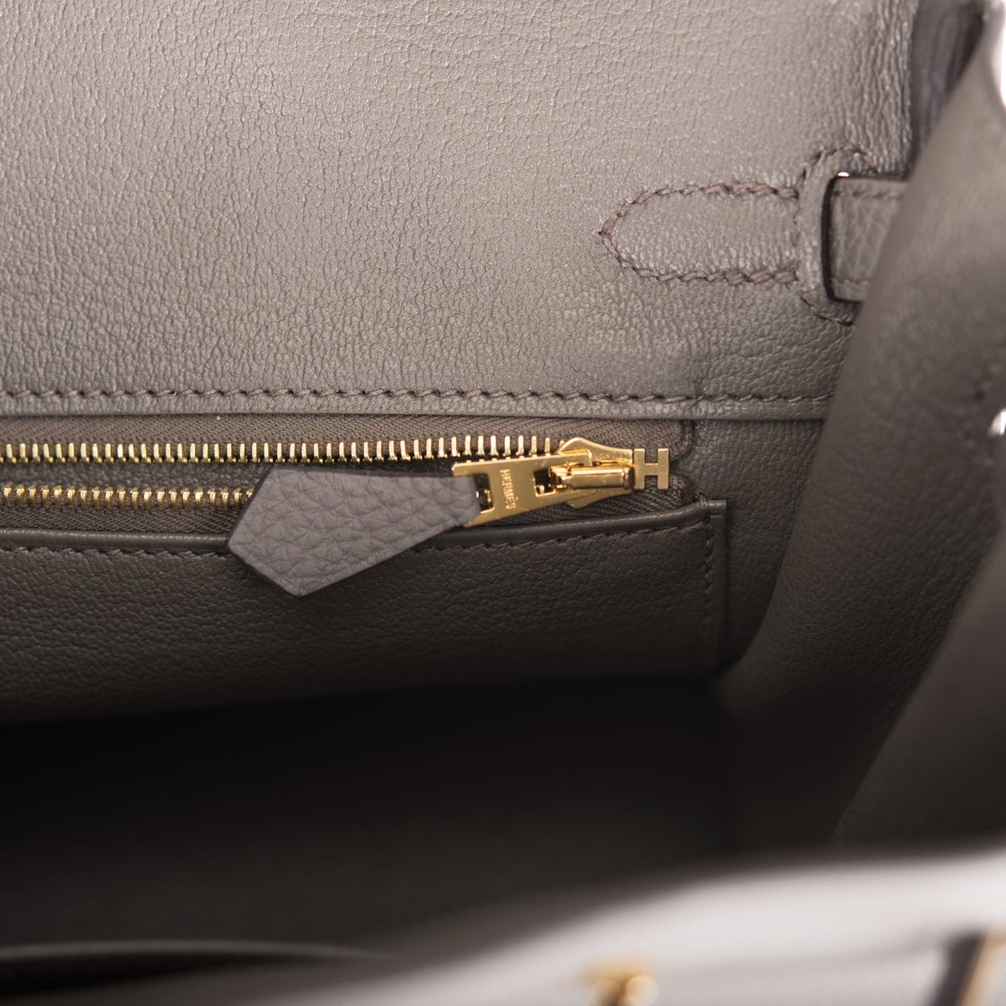 Luxury Hermes Birkin 25 Etain Togo Gold Hardware
