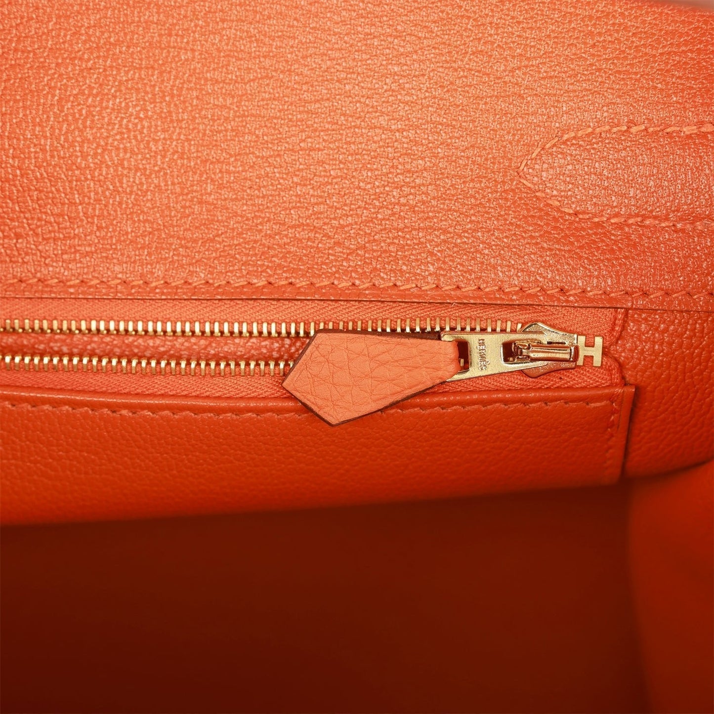 Luxury Hermes Birkin 30 Orange Clemence Gold Hardware