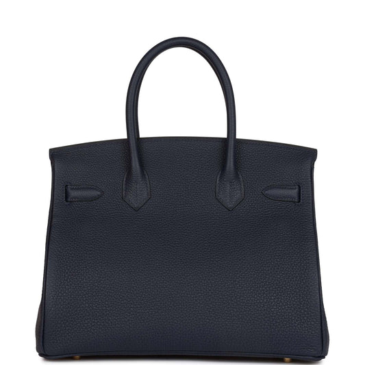 Luxury Hermes Birkin 30 Bleu Nuit Togo Gold Hardware