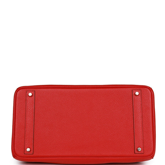 Top Quality Luxury Hermes Birkin 40 Rouge Casaque Togo Palladium Hardware
