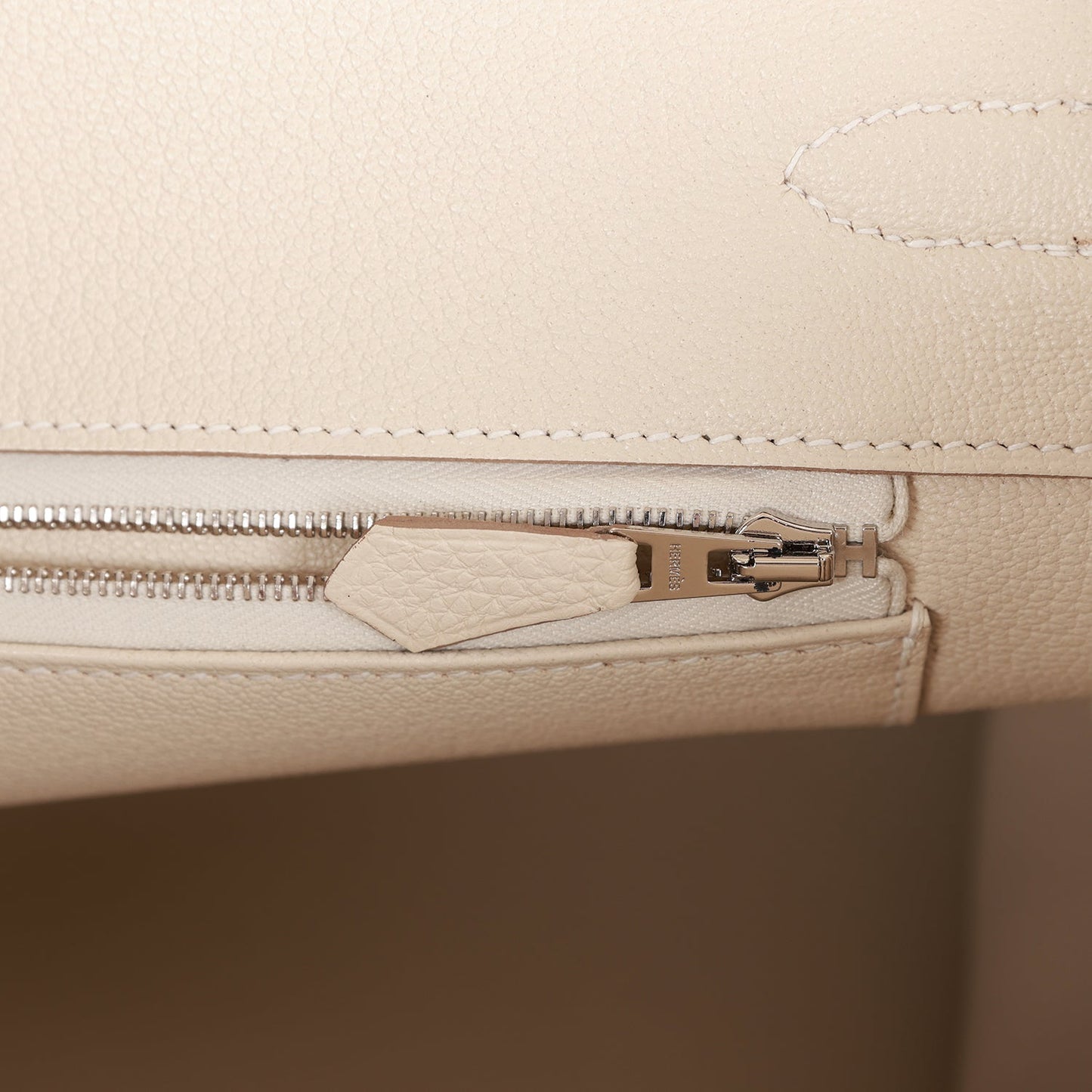 Luxury Hermes Birkin 35 Craie Togo Palladium Hardware