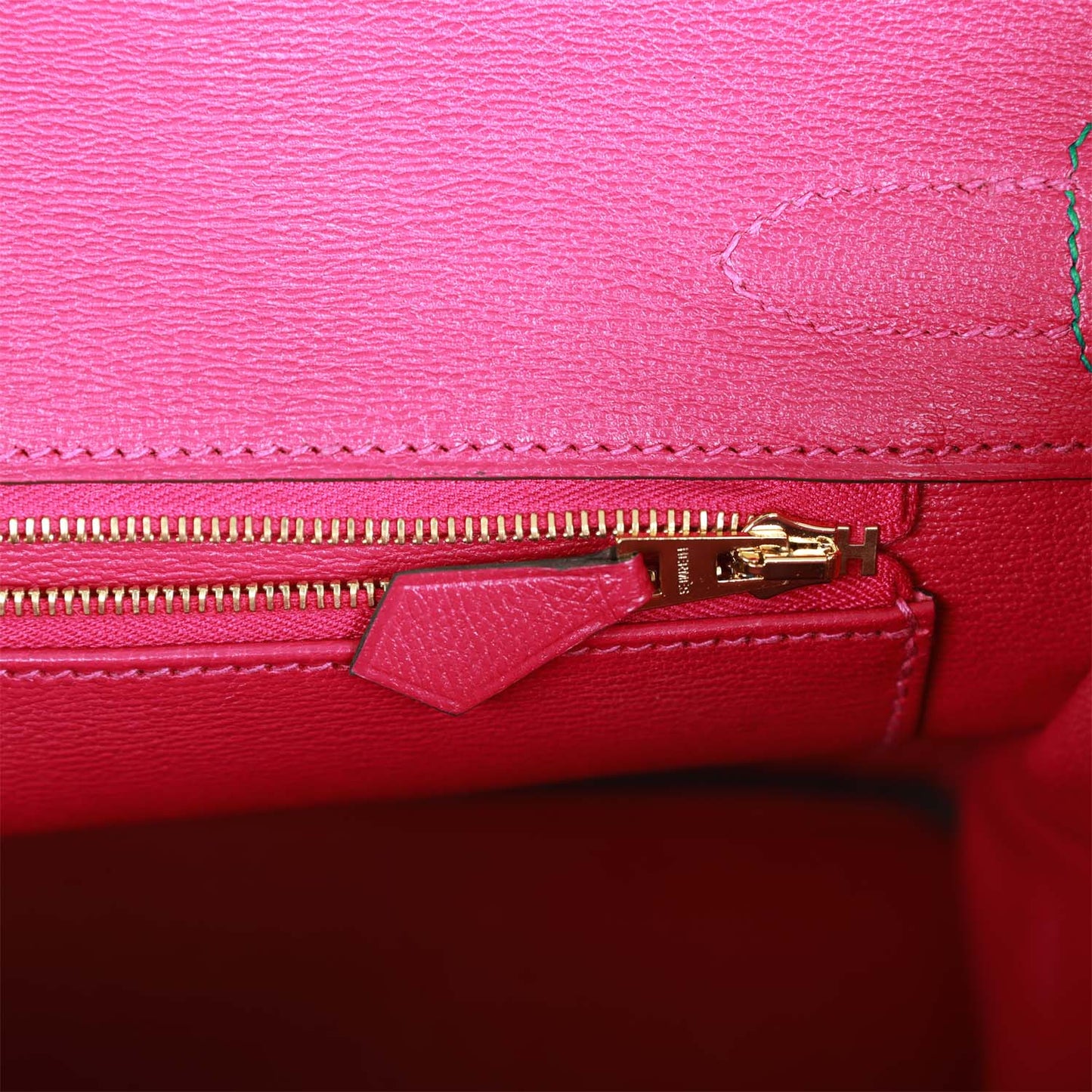 Luxury Hermes Special Order (HSS) Birkin 30 Emerald and Rose Scheherazade Shiny Niloticus Crocodile Brushed Gold Hardware
