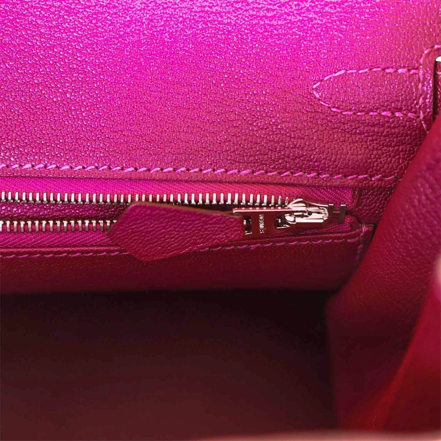 Luxury Hermes Special Order (HSS) Birkin 25 Rose Lipstick and Anemone Chèvre Palladium Hardware
