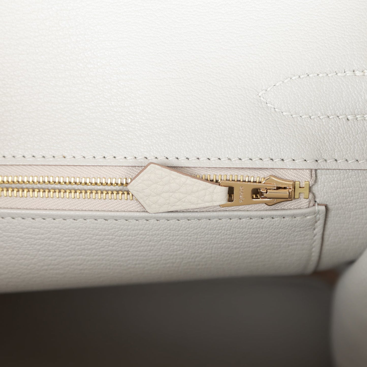 Luxury Hermes Birkin 30 Gris Perle Matte Alligator and Togo Touch Gold Hardware