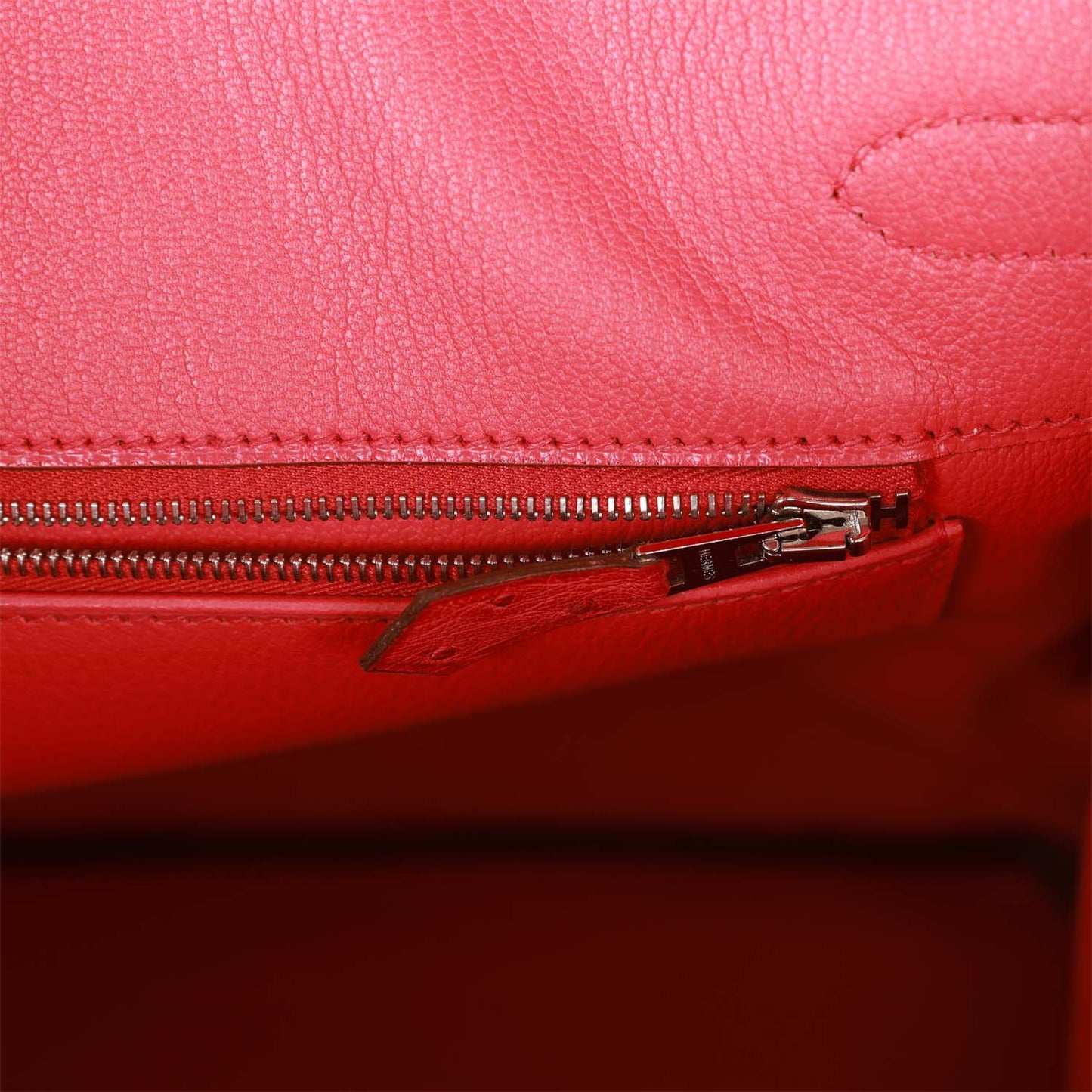 Top Quality Luxury Hermes Birkin 35 Bougainvillea Ostrich Palladium Hardware