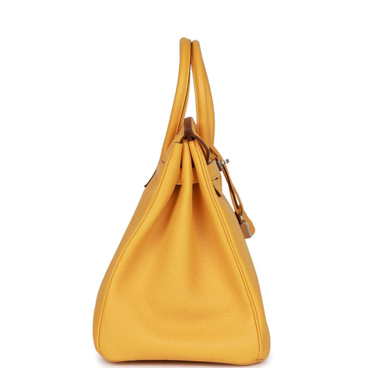 Luxury Hermes Birkin 35 Soleil Togo Palladium Hardware