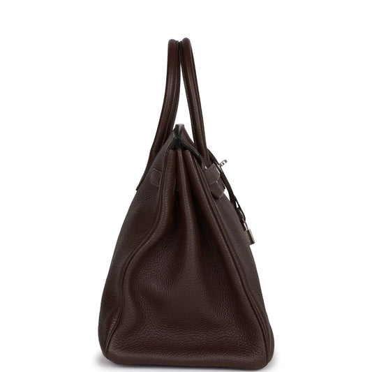 Top Quality Luxury Hermes Birkin 35 Chocolate Togo Palladium Hardware