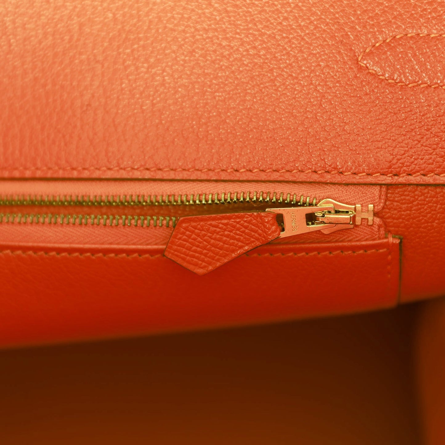 Top Quality Luxury Hermes Birkin 35 Feu Epsom Gold Hardware