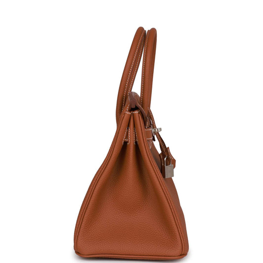 Luxury Hermes Birkin 30 Gold Togo Palladium Hardware