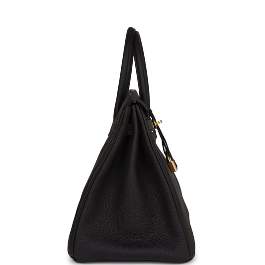 Luxury Hermes Birkin 35 Black Togo Gold Hardware