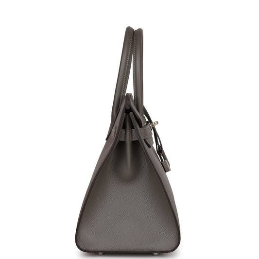 Luxury Hermes Birkin Sellier 30 Gris Meyer Epsom Palladium Hardware