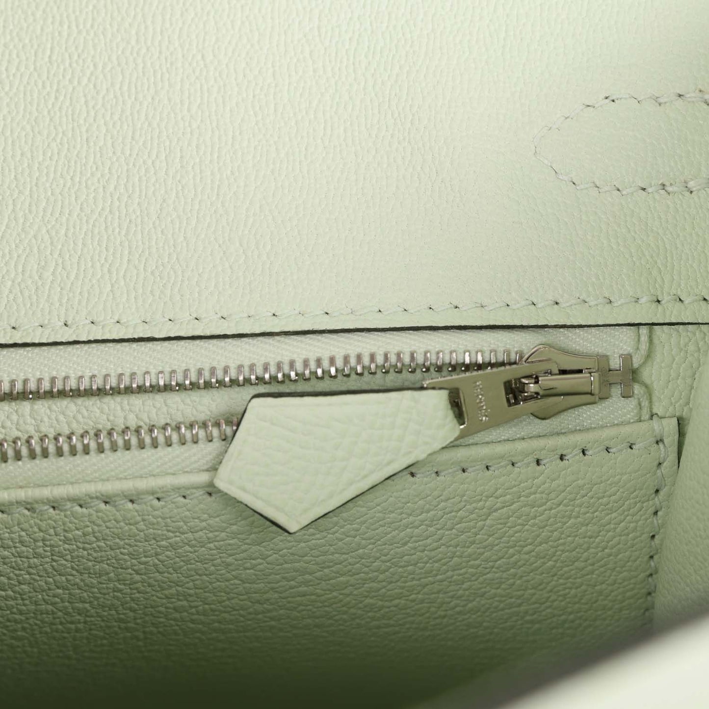 Luxury Hermes Birkin Sellier 25 Vert Fizz Epsom Palladium Hardware