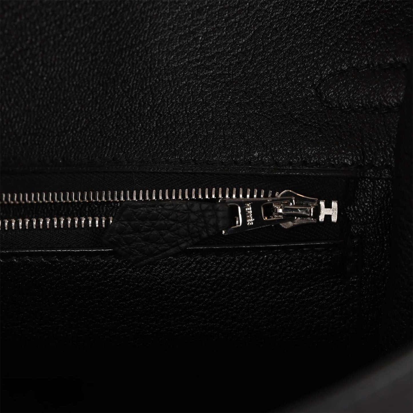 Luxury Hermes Birkin 25 Black Togo Palladium Hardware