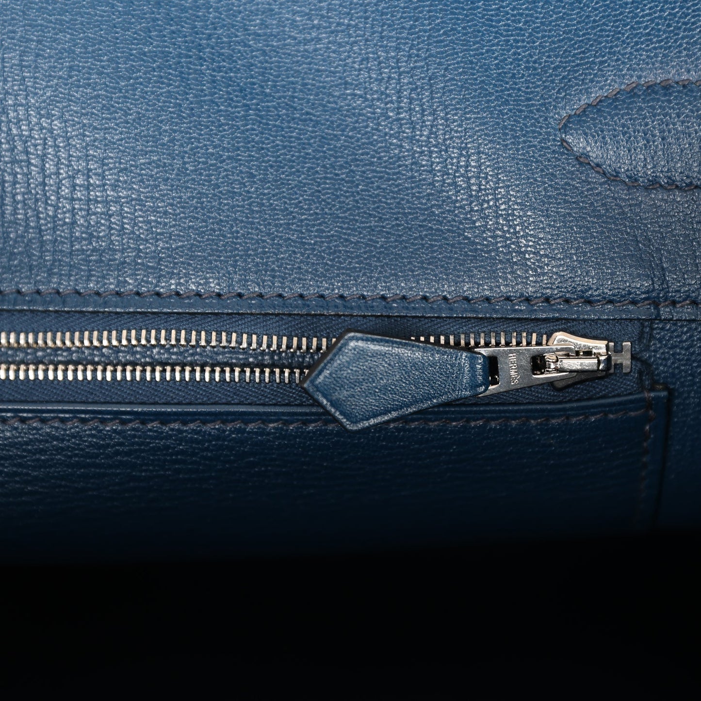 Top Quality Luxury Hermes Birkin 35 Bleu De Prusse Box Calf Guilloché Palladium Hardware