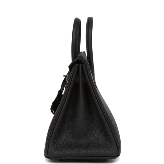 Luxury Hermes Birkin 25 Black Togo Gold Hardware