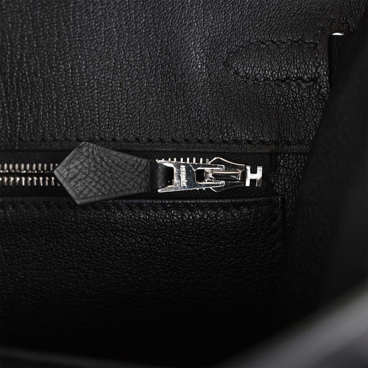 Luxury Hermes Birkin Sellier 25 Black Epsom Palladium Hardware