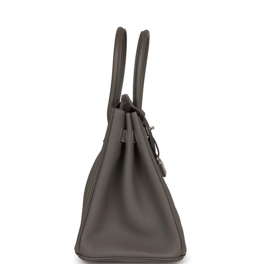 Luxury Hermes 3 En 1 Birkin 30 Gris Meyer Togo and Swift Palladium Hardware