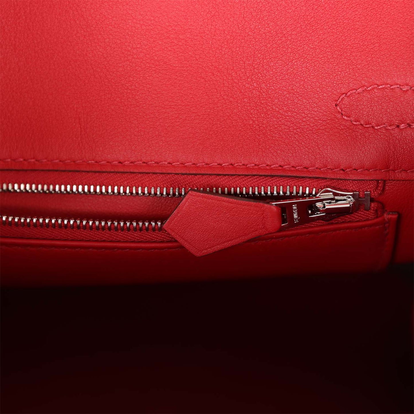 Luxury Hermes Birkin 25 Rouge Piment Swift Palladium Hardware