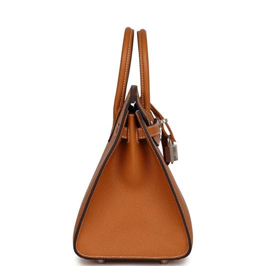 Luxury Hermes Birkin Sellier 25 Toffee Epsom Palladium Hardware