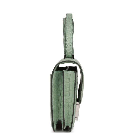 Luxury Hermes Constance 1-18 Vert D'Eau Matte Alligator Palladium Hardware