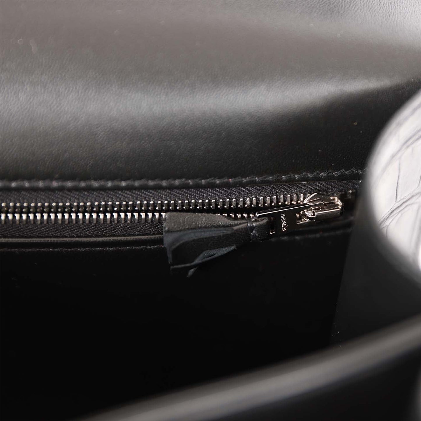 Luxury Hermes Constance 24 Black Matte Alligator and Ombre Lizard Marquette Palladium Hardware