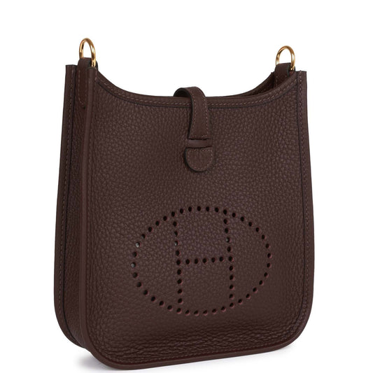 Luxury Hermes Evelyne TPM Rouge Sellier Clemence Gold Hardware
