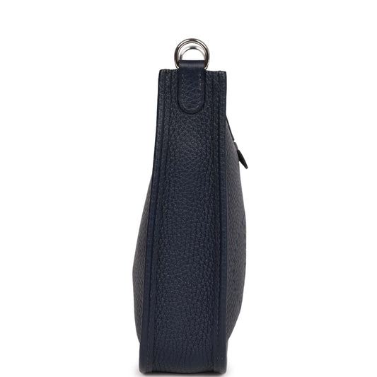 Luxury Hermes Evelyne TPM Bleu Nuit Clemence Palladium Hardware